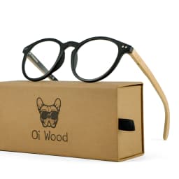Bamboo Wood Reading Glasses for Men and Women Retro Round Anti Blue Light Presbyopia Glasses 0 +100 +150 +250