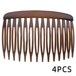 4Pcs French 14 Teeth Hair Comb Hair Accessories Straight Teeth Hair Clip Hair Side Comb Bridal Wedding Veil Comb Retro Effect