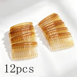 4Pcs French 14 Teeth Hair Comb Hair Accessories Straight Teeth Hair Clip Hair Side Comb Bridal Wedding Veil Comb Retro Effect