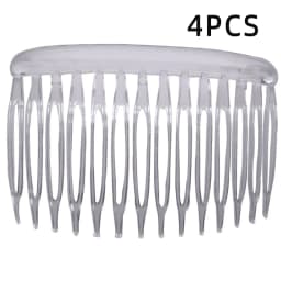 4Pcs French 14 Teeth Hair Comb Hair Accessories Straight Teeth Hair Clip Hair Side Comb Bridal Wedding Veil Comb Retro Effect