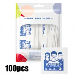 Disposable Eyeglass Cleaning Wipes Individually Packaged Suitable for Eyeglasses Smartphones Tablet Screens No Residue