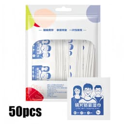 Disposable Eyeglass Cleaning Wipes Individually Packaged Suitable for Eyeglasses Smartphones Tablet Screens No Residue