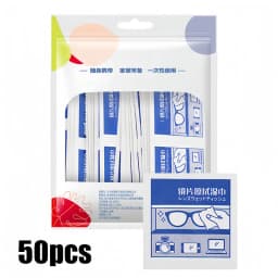 Disposable Eyeglass Cleaning Wipes Individually Packaged Suitable for Eyeglasses Smartphones Tablet Screens No Residue