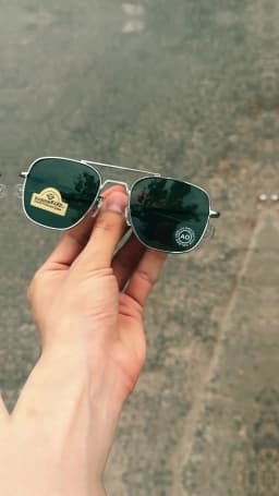 1pcs/3pcs AO Pilot Fashion Sunglasses Men Women, Metal Frame Top Quality Brand Designer Tempered Glass Lens UV400