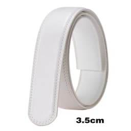 Men Women 2.4 2.8 3.0 3.5 cm Wide Belt No Buckle for Automatic Buckle High Quality PU Leather Belts Body Straps without Buckle