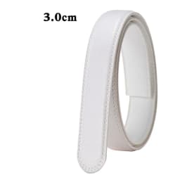 Men Women 2.4 2.8 3.0 3.5 cm Wide Belt No Buckle for Automatic Buckle High Quality PU Leather Belts Body Straps without Buckle