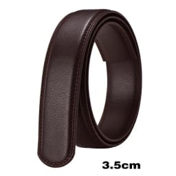 Men Women 2.4 2.8 3.0 3.5 cm Wide Belt No Buckle for Automatic Buckle High Quality PU Leather Belts Body Straps without Buckle
