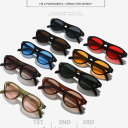 2026 New Hot Small Cat Eye Sunglasses for Women Vintage Triangle Rivet Cateye Sun Glasses Ladies Elegant Leopard Black Shades