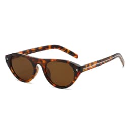 2026 New Hot Small Cat Eye Sunglasses for Women Vintage Triangle Rivet Cateye Sun Glasses Ladies Elegant Leopard Black Shades