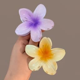 New Hawaiian Gradient Hair Clips Women Flower Hair Claws Shark Hairpins Vacation Beach Style Hairpins Hair Accessories