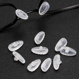 10Pairs Air Chamber Oval Silicone Anti Slip Support Nose Pads Screw-in for Eyeglasses Sunglass Glass Glasses Accessories