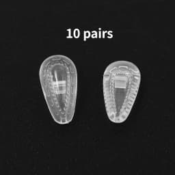 10Pairs Air Chamber Oval Silicone Anti Slip Support Nose Pads Screw-in for Eyeglasses Sunglass Glass Glasses Accessories