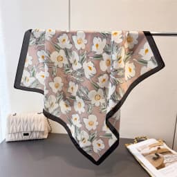 Luxury New Printed Scarves Women's Silk Scarf Spring and Summer Floral Decorations Small Neckties Hairbands Bags Wholesale