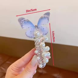 2Pcs Mesh Butterfly Headband for Girls Cute Round Pearl & Floral Design Perfect for Daily & Party Wear Headwear Hair Accessories