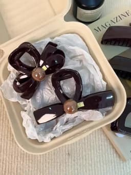Elegant Bow Geometric Plastic Hair Claw For Women Girls Sweet Hair Ornament Hairpin Hair Clip Claw Clip Fashion Hair Accessories