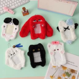 Cute Photocard Case Cartoon Bag Keychain Star Shape Photo Card Holder Student Card Holder Idol Photos Protective Cover