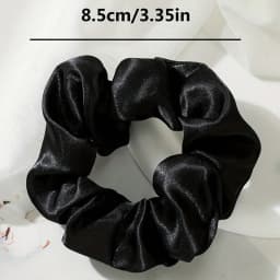 5pcs Retro Real Silk Large Scrunchies - Premium Hair Bands for Women, Suitable for Top Knots, Hair-friendly Hair Ties