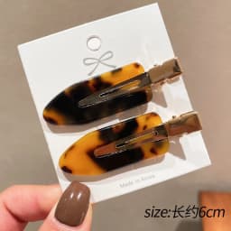2pcs Simple Sakura Pink Seamless Hair Clip Women Acetate Sheet No Bend Bangs Clip Duckbill Clip Hairpins Hair Styling Tool