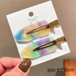 2pcs Simple Sakura Pink Seamless Hair Clip Women Acetate Sheet No Bend Bangs Clip Duckbill Clip Hairpins Hair Styling Tool