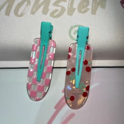 2pcs Simple Sakura Pink Seamless Hair Clip Women Acetate Sheet No Bend Bangs Clip Duckbill Clip Hairpins Hair Styling Tool