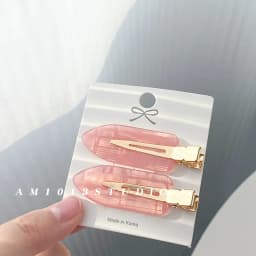 2pcs Simple Sakura Pink Seamless Hair Clip Women Acetate Sheet No Bend Bangs Clip Duckbill Clip Hairpins Hair Styling Tool
