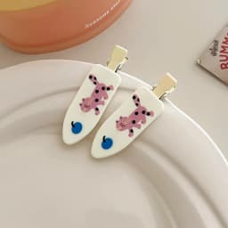 2pcs Simple Sakura Pink Seamless Hair Clip Women Acetate Sheet No Bend Bangs Clip Duckbill Clip Hairpins Hair Styling Tool