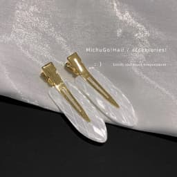 2pcs Simple Sakura Pink Seamless Hair Clip Women Acetate Sheet No Bend Bangs Clip Duckbill Clip Hairpins Hair Styling Tool