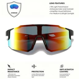 1/3pcs Men's Oversized Colorful Coating Glasses for Men Bicycle Windproof Sunglasses Outdoor Sports Motorcycy Cycling