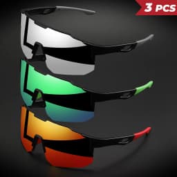 1/3pcs Men's Oversized Colorful Coating Glasses for Men Bicycle Windproof Sunglasses Outdoor Sports Motorcycy Cycling