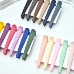 4Pcs/Set 7.8cm Barrettes Matte Solid Plastic Duckbill Hair Clips Hairpin No Trace Bangs Headwear Hair Accessories Women Girls