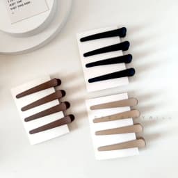 4Pcs/Set 7.8cm Barrettes Matte Solid Plastic Duckbill Hair Clips Hairpin No Trace Bangs Headwear Hair Accessories Women Girls