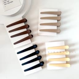 4Pcs/Set 7.8cm Barrettes Matte Solid Plastic Duckbill Hair Clips Hairpin No Trace Bangs Headwear Hair Accessories Women Girls