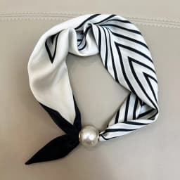 1/2PCS Elegant Pearl Tail Magnetic Clasp Scarf Summer New Versatile Breathable Fashion Artistic Accessory Neck Wrap Scarves