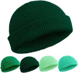 Beanie Knit Hats Fashion Men Boy Skullcap Sailor Caps Cuffs Retro Navy Short Hat Solid Color Unisex Winter Warm Cap Roll-up Edge