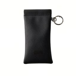 1pc PU Leather Sunglasses Pouch with Keyring Portable Soft Scratch-Resistant Eyeglass Case for Women Men Daily Office & Travel