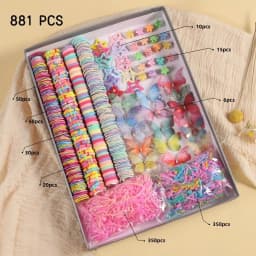 Flower High Elastic Hair Accessories Set No Hurt Hair Colorful Girls Hair Bands Hair Ties Girls Children