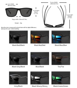 Premium Square Polarized Sunglasses - Spring Hinge Design, Comfort Fit for Cycling, Fishing, Beach & Daily Wear