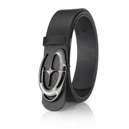 Men's Unique Design Smooth Buckle Belt Fashionable Trendy Casual Pants Accessories Simple Men's Birthday Gifts