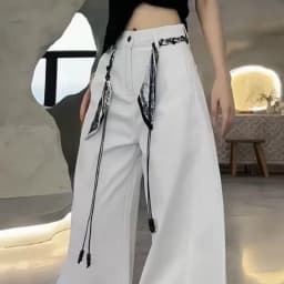 Fashionable Ethnic-Style Vintage Silk Scarf Handmade Nylon Waxed Cord Belt – Elegant and Versatile Decorative Cord for Jeans