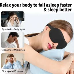 3D Sleep Mask Blindfold Sleeping Aid Soft Memory Foam Eye Mask for Sleeping Travel Blockout Light Slaapmasker Eye Cover