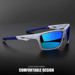 Vintage Outdoor Polarized Sunglasses Men Women Shield Lens Sports Sun Glasses PC Frame TAC Lens Wide Fit Durable UV400