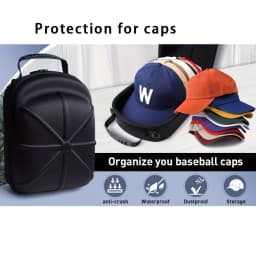 1pc Baseball Hat Travel Bag Baseball Cap Travel Case Storage Carrier Box Display Bag Eva Baseball Cap Carrying Bag
