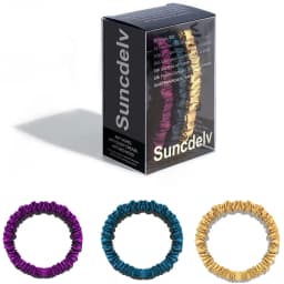 3PCS/Set 100% Pure Mulberry Silk Hair Scrunchies Silk Hair Ties Hairbands Skinny Ponytail Holders Hair Care Accessories
