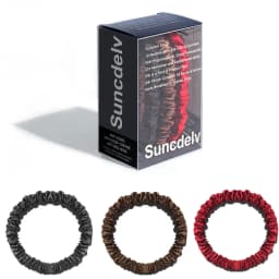 3PCS/Set 100% Pure Mulberry Silk Hair Scrunchies Silk Hair Ties Hairbands Skinny Ponytail Holders Hair Care Accessories