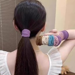 4pcs/set Solid High Stretch Widen Scrunchie For Women Ponytail Holder Hair Tie Elastic Hair Bands Rubber Bands Hair Accessories