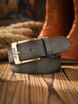 A Men's and Women's Casual Retro Belt Western Style! PU Leather Belt with Metal Buckle, Suitable for Daily Work Wear