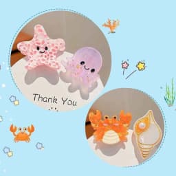 8/6/4Pcs Acetate Ocean Animal Hair Clips Summer Beach Non-Slip Hair Claws Crab Starfish Whale Hair Accessories for Women Girl