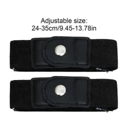 1 Pair No Buckle Elastic Belt Stretchable Adjustable Waistband for Women Men Jeans Pants Trousers Dresses Casual Fashion Wear