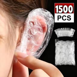 100Pcs Disposable Hair Dye Earmuff Waterproof Ear Cover Baking Oil Wash Shower Bathing Barber Hairdressing Cleaning Accessories