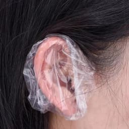 100Pcs Disposable Hair Dye Earmuff Waterproof Ear Cover Baking Oil Wash Shower Bathing Barber Hairdressing Cleaning Accessories